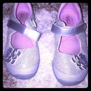 Stride Rite supreme girls size 12 silver glitter